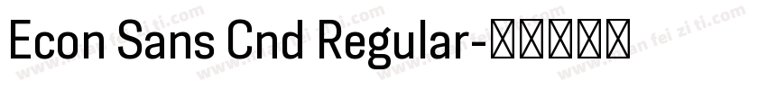 Econ Sans Cnd Regular字体转换